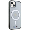 BMW BMHMP14MHCRS Silver Ring MagSafe hardcase for Apple iPhone 14 Plus / 15 Plus, transparent