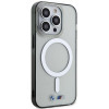 BMW BMHMP14LHCRS Silver Ring MagSafe hardcase for Apple iPhone 14 Pro, transparent