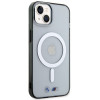 BMW BMHMP14SHCRS Silver Ring MagSafe hardcase for Apple iPhone 14, transparent