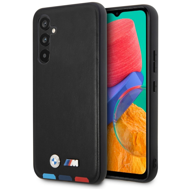 BMW BMHCSA5422PTDK Leather Stamp Tricolor hardcase for Samsung Galaxy A54 (A546), black