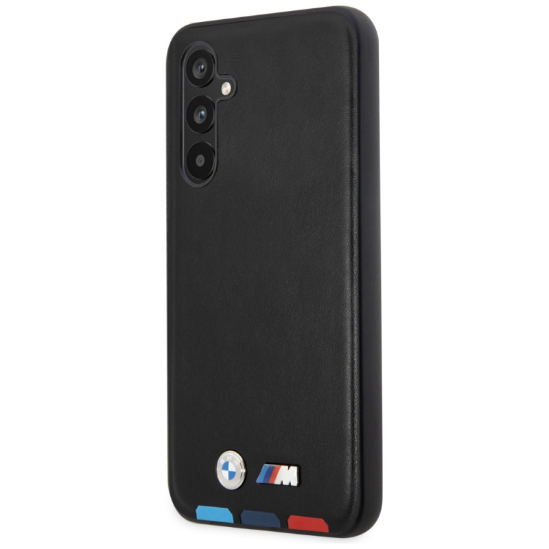 BMW BMHCSA5422PTDK Leather Stamp Tricolor hardcase for Samsung Galaxy A54 (A546), black