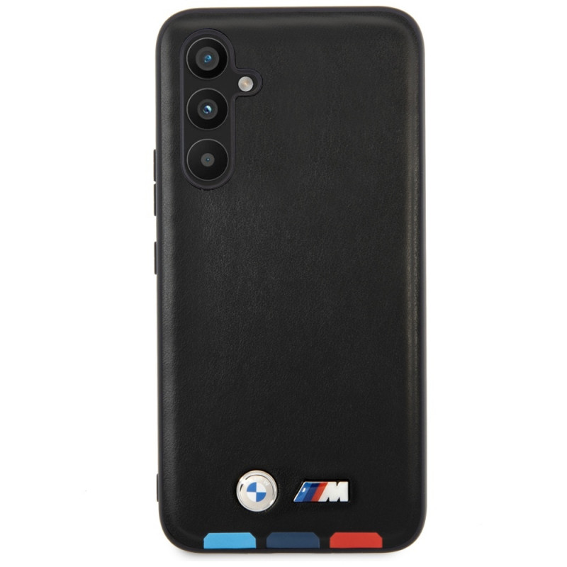 BMW BMHCSA5422PTDK Leather Stamp Tricolor hardcase for Samsung Galaxy A54 (A546), black