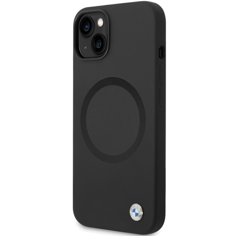 BMW BMHMP14SSILBK2 Signature Liquid Silicone MagSafe Case for Apple iPhone 14, black