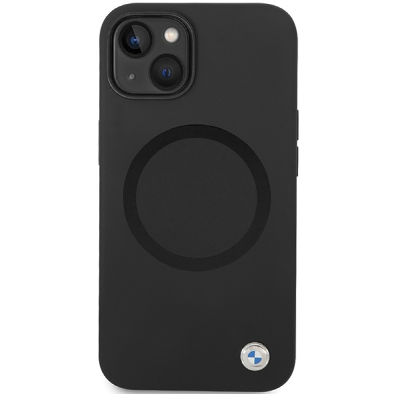 BMW BMHMP14SSILBK2 Signature Liquid Silicone MagSafe Case for Apple iPhone 14, black