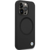 BMW BMHMP14XSILBK2 Signature Liquid Silicone MagSafe Case for Apple iPhone 14 Pro Max, black