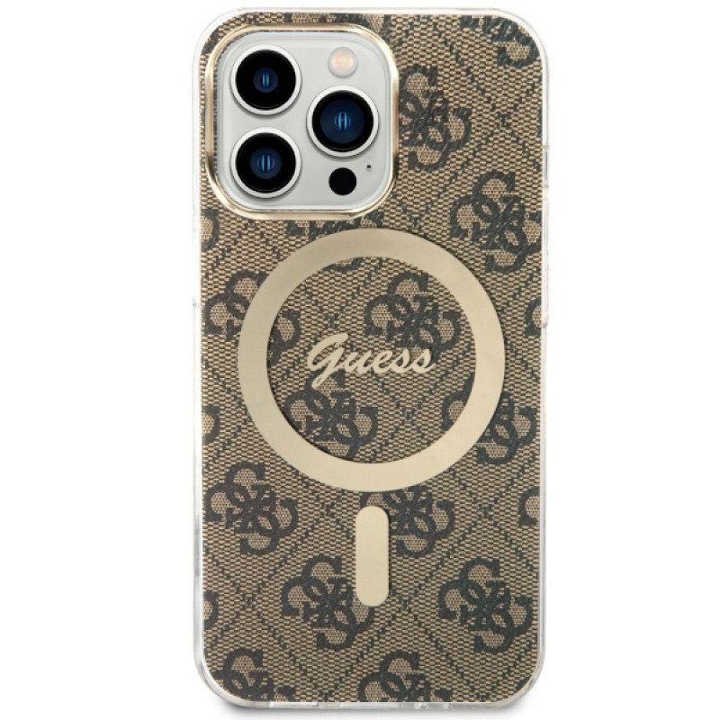 Guess GUHMP13LH4STW 4G MagSafe Hardcase for Apple iPhone 13 Pro, brown