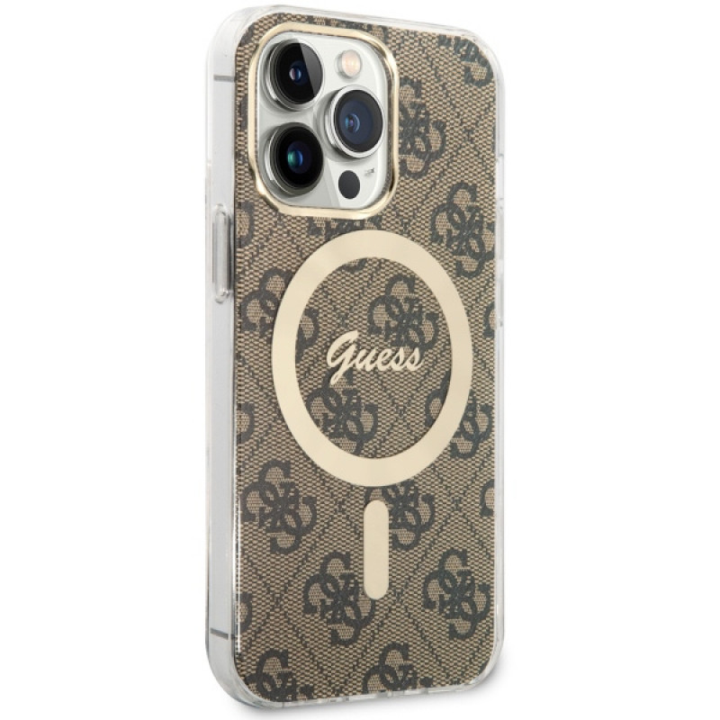 Guess GUHMP13LH4STW 4G MagSafe Hardcase for Apple iPhone 13 Pro, brown