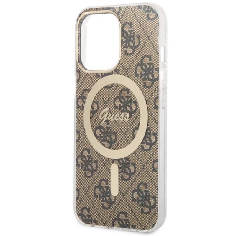 Guess GUHMP13LH4STW 4G MagSafe Hardcase for Apple iPhone 13 Pro, brown