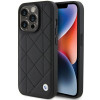 BMW BMHCP15X22RQDK Leather Quilted Case for Apple iPhone 15 Pro Max, black