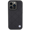 BMW BMHCP15X22RQDK Leather Quilted Case for Apple iPhone 15 Pro Max, black