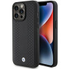 BMW BMHCP15L22RFGK Leather Diamond Pattern Case for Apple iPhone 15 Pro, black