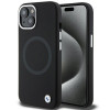 BMW BMHMP15SSILBK2 Signature Liquid Silicone MagSafe Case for Apple iPhone 15, black