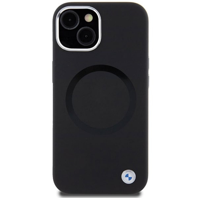 BMW BMHMP15SSILBK2 Signature Liquid Silicone MagSafe Case for Apple iPhone 15, black