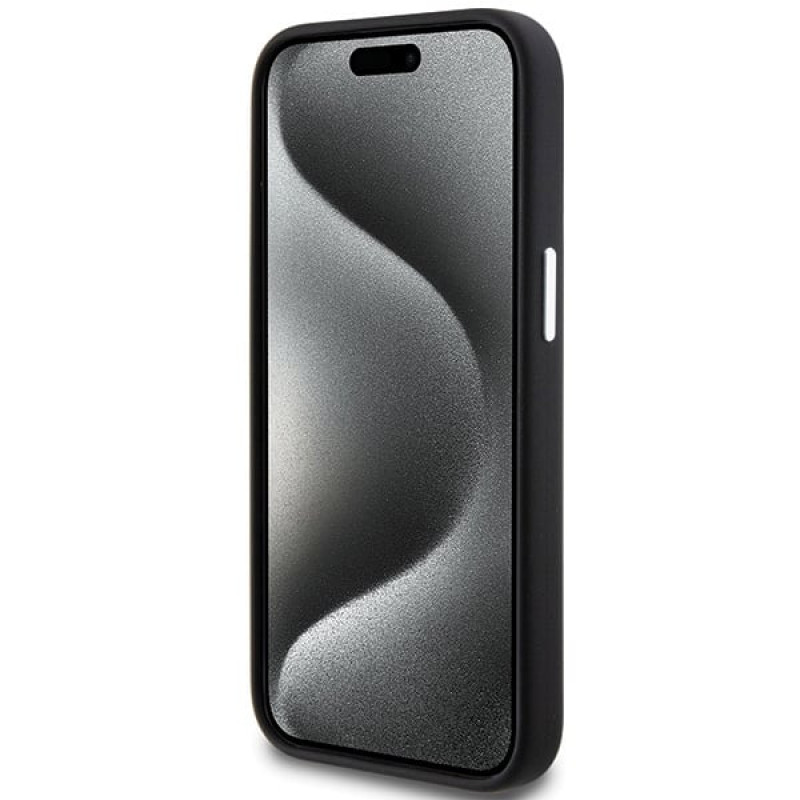 BMW BMHMP15SSILBK2 Signature Liquid Silicone MagSafe Case for Apple iPhone 15, black
