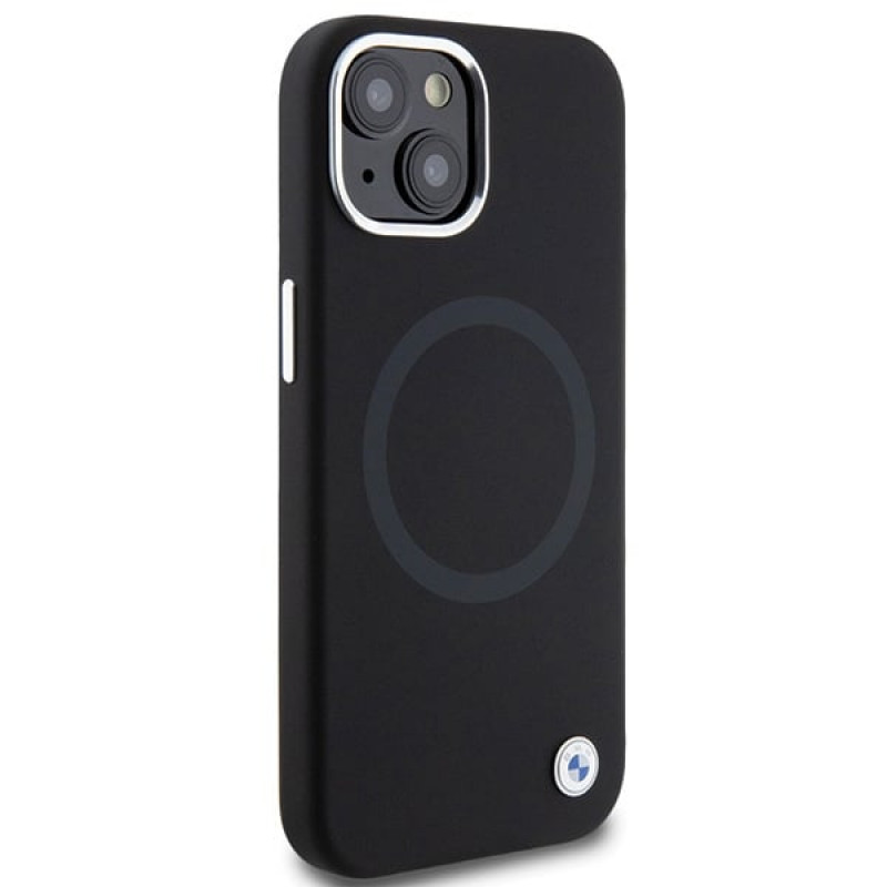 BMW BMHMP15MSILBK2 Signature Liquid Silicone MagSafe Case for Apple iPhone 15 Plus / 14 Plus, black