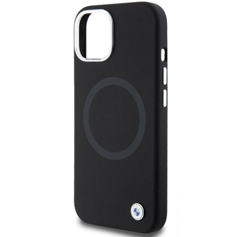 BMW BMHMP15MSILBK2 Signature Liquid Silicone MagSafe Case for Apple iPhone 15 Plus / 14 Plus, black