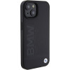 BMW BMHMP15MSLLBK Leather Hot Stamp MagSafe Case for Apple iPhone 15 Plus / 14 Plus, black