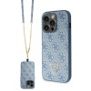 Guess GUHCP15LP4TDSCPB Crossbody 4G Metal Logo Hardcase for Apple iPhone 15 Pro, blue