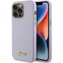 Guess GUHCP15XPGMCSL Glitter Glossy Script Hardcase for Apple iPhone 15 Pro Max, Lilac