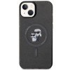 Karl Lagerfeld KLHMP15SHGKCNOK Karl&Choupette Glitter MagSafe Hardcase for Apple iPhone 15, Black