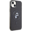 Karl Lagerfeld KLHMP15SHGKCNOK Karl&Choupette Glitter MagSafe Hardcase for Apple iPhone 15, Black