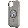 Karl Lagerfeld KLHMP15SHGKCNOK Karl&Choupette Glitter MagSafe Hardcase for Apple iPhone 15, Black