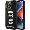 Karl Lagerfeld KLHCP15XSDHKCNK Liquid Silicone Karl and Choupette Heads Case for Apple iPhone 15 Pro Max, Black
