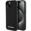 Karl Lagerfeld KLHCP15SPQKPMK Quilted K Pattern Hardcase for Apple iPhone 15, Black