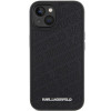 Karl Lagerfeld KLHCP15SPQKPMK Quilted K Pattern Hardcase for Apple iPhone 15, Black