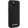 Karl Lagerfeld KLHCP15SPQKPMK Quilted K Pattern Hardcase for Apple iPhone 15, Black