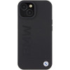 BMW BMHCP15MSLLBK Leather Hot Stamp Hardcase for Apple iPhone 15 Plus / 14 Plus, Black