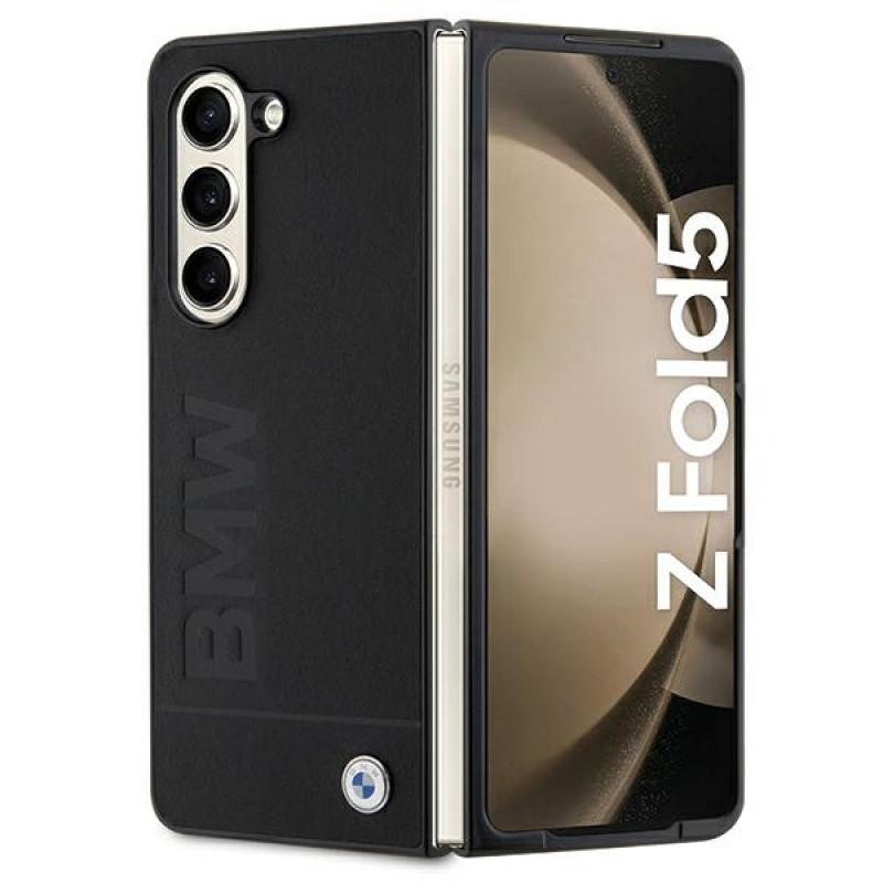 BMW BMHCZFD5SLLBK Signature Logo Imprint Hardcase for Samsung Galaxy Z Fold5, Black