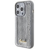 Guess GUHCP15LPSFDGSS Sequin Script Metal Hardcase for Apple iPhone 15 Pro, Silver