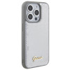 Guess GUHCP15LPSFDGSS Sequin Script Metal Hardcase for Apple iPhone 15 Pro, Silver