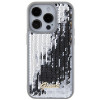 Guess GUHCP15XPSFDGSS Sequin Script Metal Hardcase for Apple iPhone 15 Pro Max, Silver