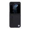 BMW BMHCZF5SLLBK Leather Hot Stamp Hardcase for Samsung Galaxy Z Flip5, Black
