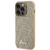 Guess GUHCP15LPMSDGSD Disco Metal Script Hardcase for Apple iPhone 15 Pro, Gold