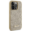 Guess GUHCP15LPMSDGSD Disco Metal Script Hardcase for Apple iPhone 15 Pro, Gold