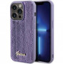 Guess GUHCP15XPSFDGSU Sequin Script Metal Hardcase for Apple iPhone 15 Pro Max, Purple