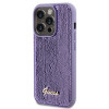 Guess GUHCP15XPSFDGSU Sequin Script Metal Hardcase for Apple iPhone 15 Pro Max, Purple
