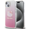 Hello Kitty HKHCP15SHDGKEP IML Gradient Electrop Kitty Head Hardcase for Apple iPhone 15 6.1", Pink