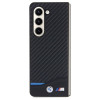 BMW BMHCZFD522NBCK Leather Carbon Hardcase for Samsung Galaxy Z Fold5, Black