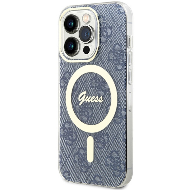 Guess GUHMP15XH4STB Apple iPhone 15 Pro Max hardcase IML 4G MagSafe, blue (outlet)
