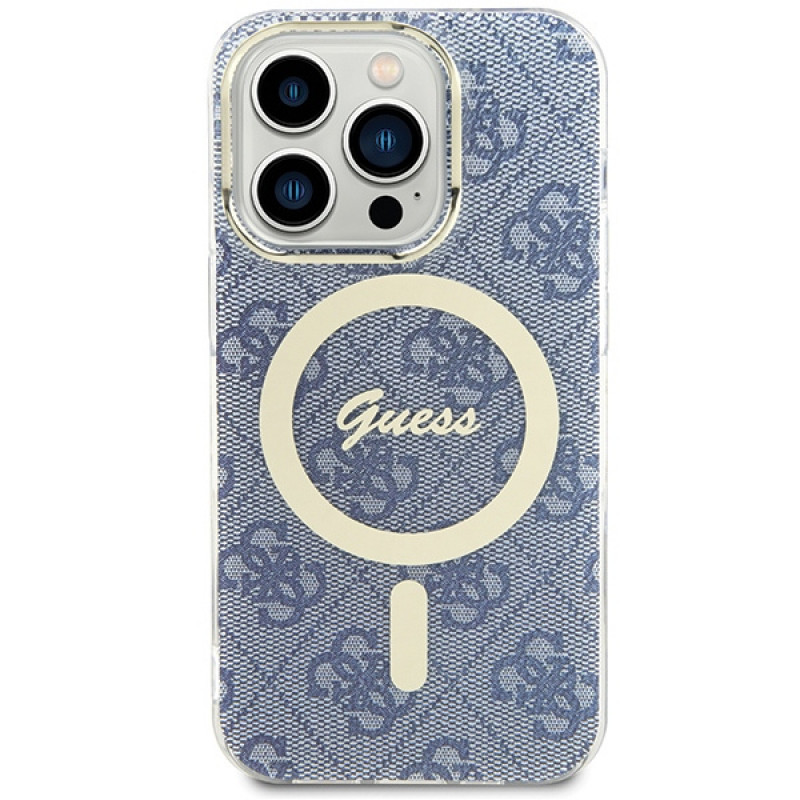 Guess GUHMP15XH4STB Apple iPhone 15 Pro Max hardcase IML 4G MagSafe, blue (outlet)
