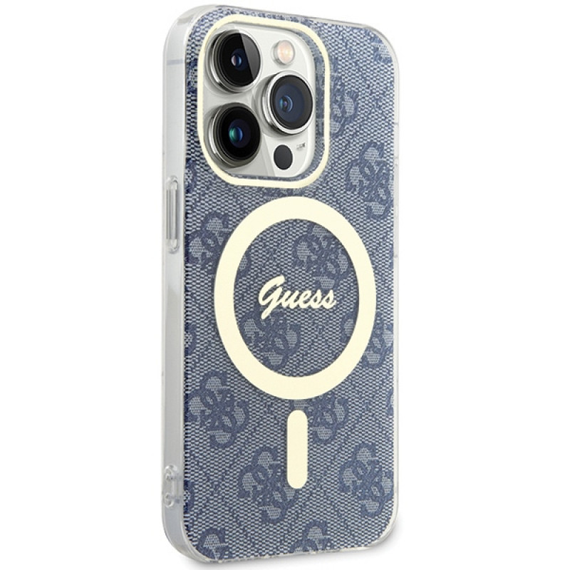 Guess GUHMP15XH4STB Apple iPhone 15 Pro Max hardcase IML 4G MagSafe, blue (outlet)