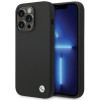 BMW BMHCP15LSILBK Apple iPhone 15 Pro Silicone Metal Logo case, black