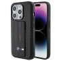 BMW BMHCP15LGSPCCK Apple iPhone 15 Pro hardcase Grip Stand Smooth & Carbon, black