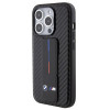 BMW BMHCP15LGSPCCK Apple iPhone 15 Pro hardcase Grip Stand Smooth & Carbon, black