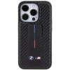 BMW BMHCP15LGSPCCK Apple iPhone 15 Pro hardcase Grip Stand Smooth & Carbon, black