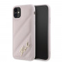 Karl Lagerfeld KLHCN61PQDSMGP Apple iPhone 11 / XR hardcase Diagonal Quilted Script, pink